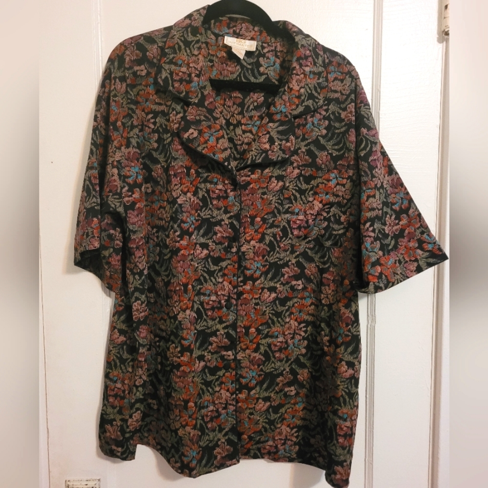 BG Intimates black floral top